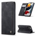 thumbnail image 1 of Mantto Case For iPhone 13 Pro Max, Luxury Cash Wallet Pocket With Card Slot High Qulity PU Leather Retro Cover Kickstand Folio Magnetic Phone Cover For Apple iPhone 13 Pro Max 6.7", Black, 1 of 12