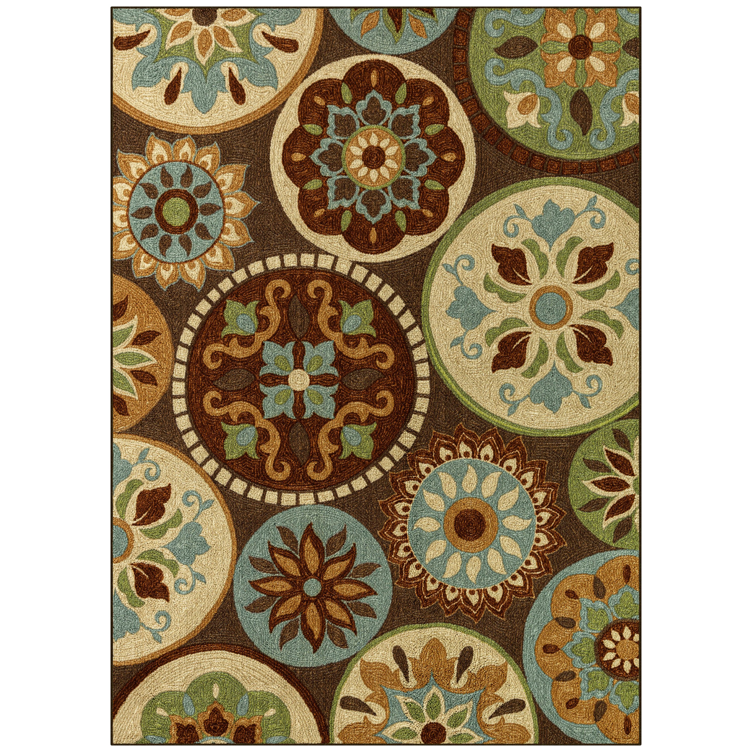 Maples Rugs Scatter Medallion Area Rug for Living Room ...