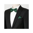 thumbnail image 7 of INSPIRE CHIC Men's Polka Dots Tie Set Skinny Necktie Pre-Tied Bow Tie and Pocket Square One Size Dark Green, 7 of 7