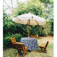 thumbnail image 2 of Vargottam Indoor/OutdoorRoundTablecloth 58 InchTablecloth with Umbrella Hole & Zip- Waterproof TableCloth TableCovers for Backyard Table -Blue, 2 of 7
