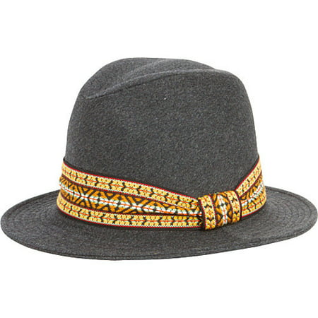 Women's San Diego Hat Company Felt Jacquard Band Fedora EBH9878