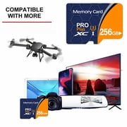 بطاقة ذاكرة Micro SD بسعة 256 جيجابايت للكاميرا/الطائرة بدون طيار/كاميرا لوحة القيادة/الكمبيوتر اللوحي/الكمبيوتر الشخصي/الهاتف