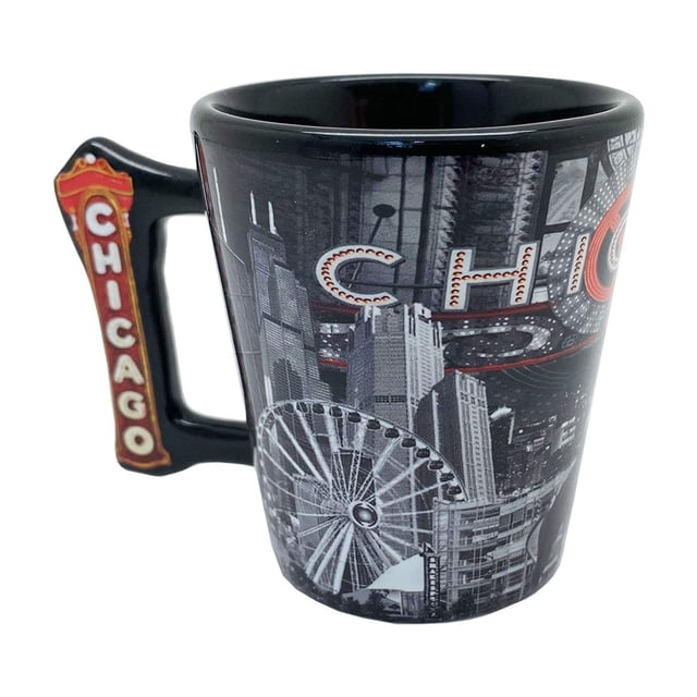 Chicago Theater Handle Ceramic Souvenir Shot Glass - 2 ounce
