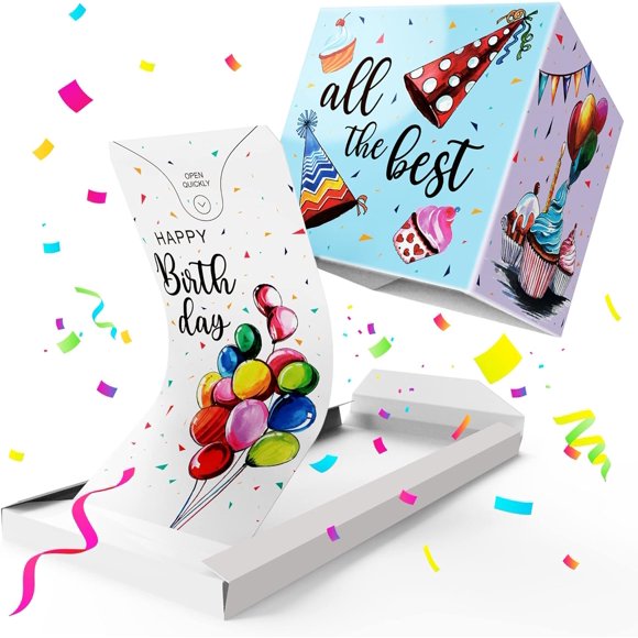 OVE EVERY MINUTE «BOOM» Exploding Birthday Confetti (party balloons), Surprise Prank Pop up