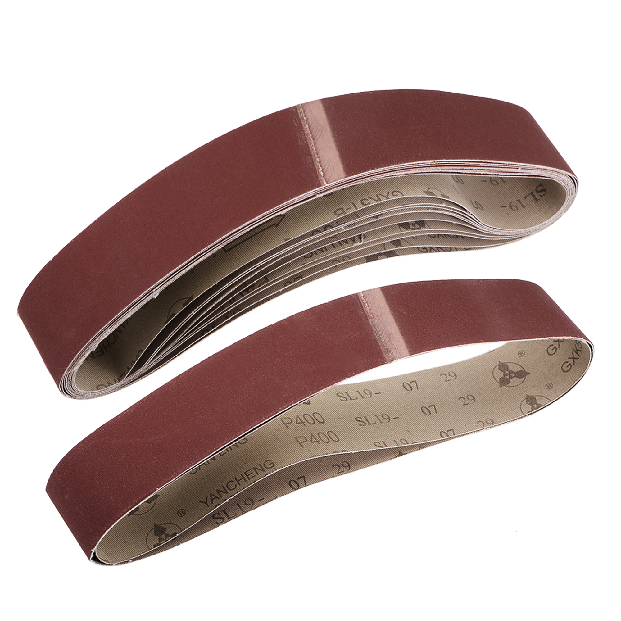 2-x-27-50mm-x-686mm-sanding-belt-400-grit-aluminum-oxide-12pcs