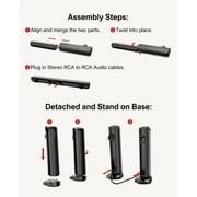 ULTIMEA 2.2ch Sound Bar for TV, Built-in Dual Subwoofer, 2 in 1 Separable Bluetooth 5.3 Soundbar , Bassmax Adjustable TV Surround Sound Bar, HDMI-ARC/Optical/Aux Home Theater Speakers, Wall Mount