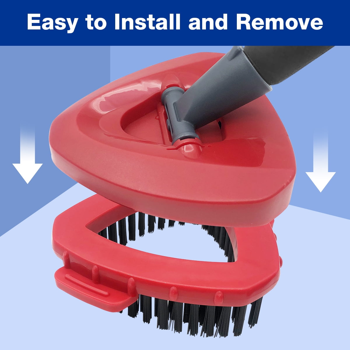 Spin Mop Sostituire Testa, Trangle Base Scrub Mop Spazzola, Ricambio Scrub Multifunzione Spazzola Spazzola di Pulizia Setola Rigida per Cucina Bagno Pulizia Profonda