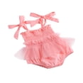 thumbnail image 3 of Newborn Bow Frenulum Camisole Romper, 3 of 8
