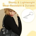 thumbnail image 3 of Llaveros de letra inicial Uxcell Letra A-Z Llaveros de alfabeto Colgante en forma de V para mochila, bolso, plata 2Pcs, 3 of 7