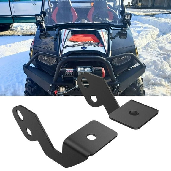 Nilight 2PCS 1" Side Pillar Mounting Brackets Led Metal Mounting Brackets for UTV off Road 2014-2018 Polaris RZR XP 1000 RZR 900, Black