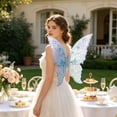 thumbnail image 5 of AURIGATE Halloween Butterfly Wing Costume Prop, 29.1x21.7 in, Blue, Masquerade Dress Up Fairy Wings for Party Cosplay Halloween Decor, 5 of 7