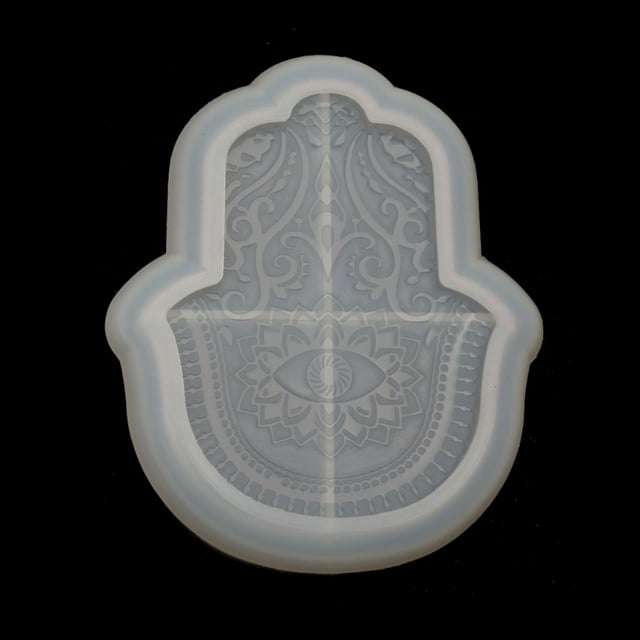 Techinal Plateau à Main Hamsa Moule en Résine Amulette de Palmier Moule en Résine Époxy Support en Forme de Main Plat à Bijoux Moules en Résine