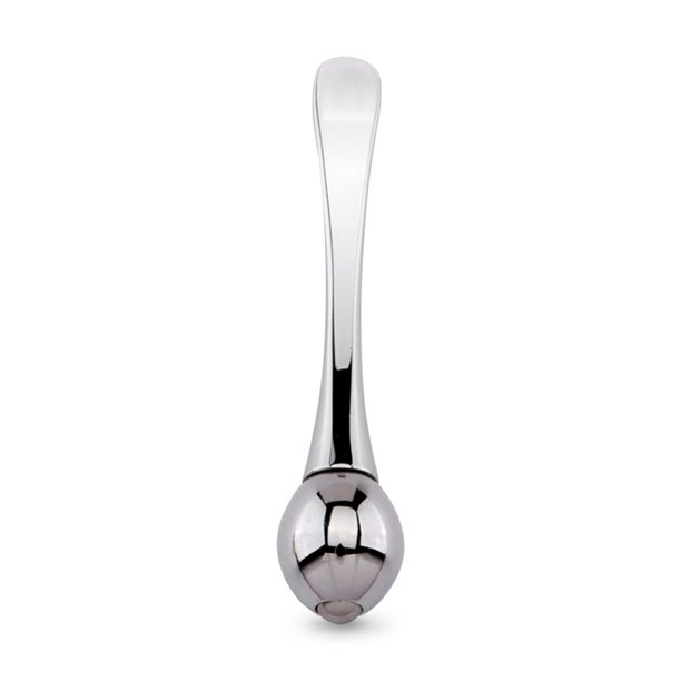 Palillos de masajeador de rodillos para aliviar la hinchazón de los ojos de mano Mini aplicador de crema manual Herramienta de masaje Suministros Accesorios para el salón de la piel Plata Inevent CE001423-02