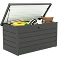 thumbnail image 1 of Outsunny Large Deck Box with Lock for Pool Toys Garden Tools Grey, 1 of 10