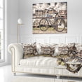 thumbnail image 3 of Designart Bike Over Bridge in Amsterdam - Cityscape Photo Throw Pillow - 18x18, 3 of 5