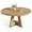 Light Brown, variant on LITTLE TREE Round Dining Table for 4-6 People, 47 Inches with Wooden Pedestal Base, Modern Dinner Table for Dining Room, Kitchen, Living Room