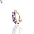 thumbnail image 3 of Koszal Fashion Rhinestones Dangle Barbell Belly Button Ring Navel Ring Body Piercing, 3 of 6