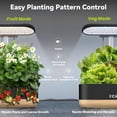 thumbnail image 5 of 12 Pods Hydroponics Growing System, Indoor Herb Garden with LEDs Full-Spectrum Plant Grow Light, Water Shortage Alarm, Automatic Timer, Height Adjustable, Ideal Gardening Gifts for Women,  Black Wood, 5 of 7