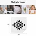 thumbnail image 4 of Black Gray Boho Cloth Napkins, Modern Abstract Geometric Lattice Washable and Reusable Dinner Napkins Set of 8, Table Napkin for Kitchen Party Birthday Wedding Hotel Housewarming 20"x20", 4 of 8