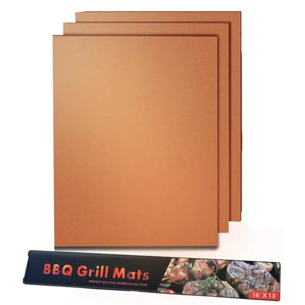 Tapete para barbacoa, tapete de cocina, tapete de cocina, tapete antiadherente resistente a altas temperaturas, 24 * 34 cm (3 piezas)