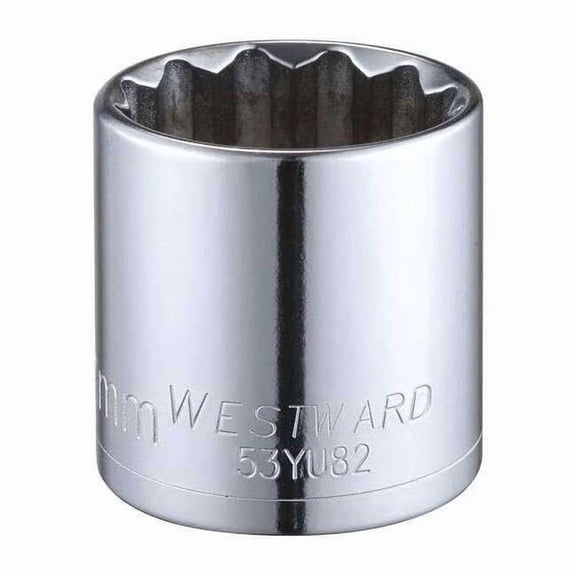 Westward Socket, Steel, Chrome, 32 mm 53YU82