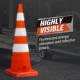 thumbnail image 4 of RoadHero Cônes de Sécurité Routière Pliables 36 Pouces, Lot de 4, Cônes Multi-Usages avec Collier Réfléchissant pour la Sécurité Routière, Cônes Orange pour la Conduite, 4 of 9
