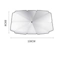thumbnail image 1 of Windshield Sun Shade,Car Front Windshield Sunshade Umbrella Protection Heat Insulation Foldable Sun Shade Sun Visor Full Cover Sun Shade for Most Vehicles 125X65 Cm, 1 of 1