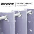 thumbnail image 3 of Deconovo Blackout Curtains for Living Room-Grommet Thermal Insulated Curtains with Silver Dots Printed Pattern(52W x 84L inch, Light Purple, 2 Panels), 3 of 7