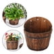 thumbnail image 5 of Jardinera de barril de madera para maceta, maceta de barril para jardín L Cola macetas, 5 of 8