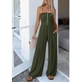thumbnail image 5 of PRETTYGARDEN Jumpsuits for Women Dressy Summer Sleeveless Travel One Piece Outfits Spring Casual Wide Leg Pants Rompers, 5 of 7