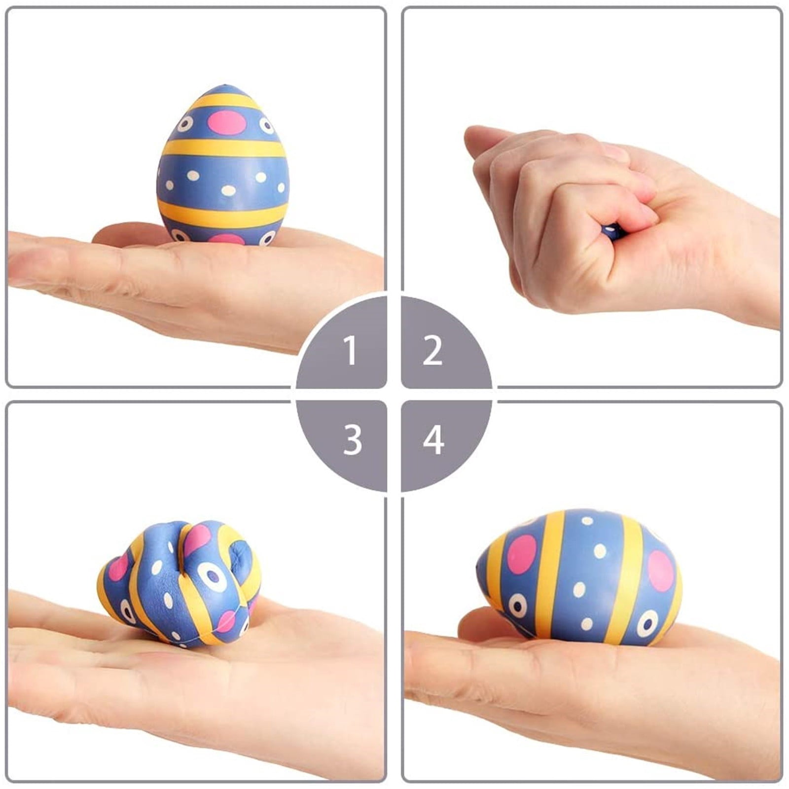 18Pcs Slow Rising Easter Egg Decompression Toys Squishy Fidget Set For Stress Relief
