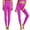 Hot Pink, variant on Crunowin Women Fashion Leggings, High Waist Comfortable Solid Color Workout Yoga Leggings White XL