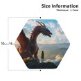 thumbnail image 3 of Pofeuu Clear Sky Mountain Red Dragon Print Leather Coasters Set of 6, Round Cups Mugs Mat Pad for Home Kitchen Heat Resistant Drink Coasters,Hexagon, 3 of 7