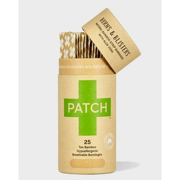 Patch Eco-Friendly Bamboo Bandages for Burns & Blisters, Aloe Vera - 25 ct