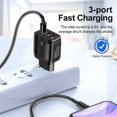 thumbnail image 3 of Cargador de viaje con dos puertos de alimentación USB de 2,1 A con control de calidad de la UE para teléfono, 3 of 3