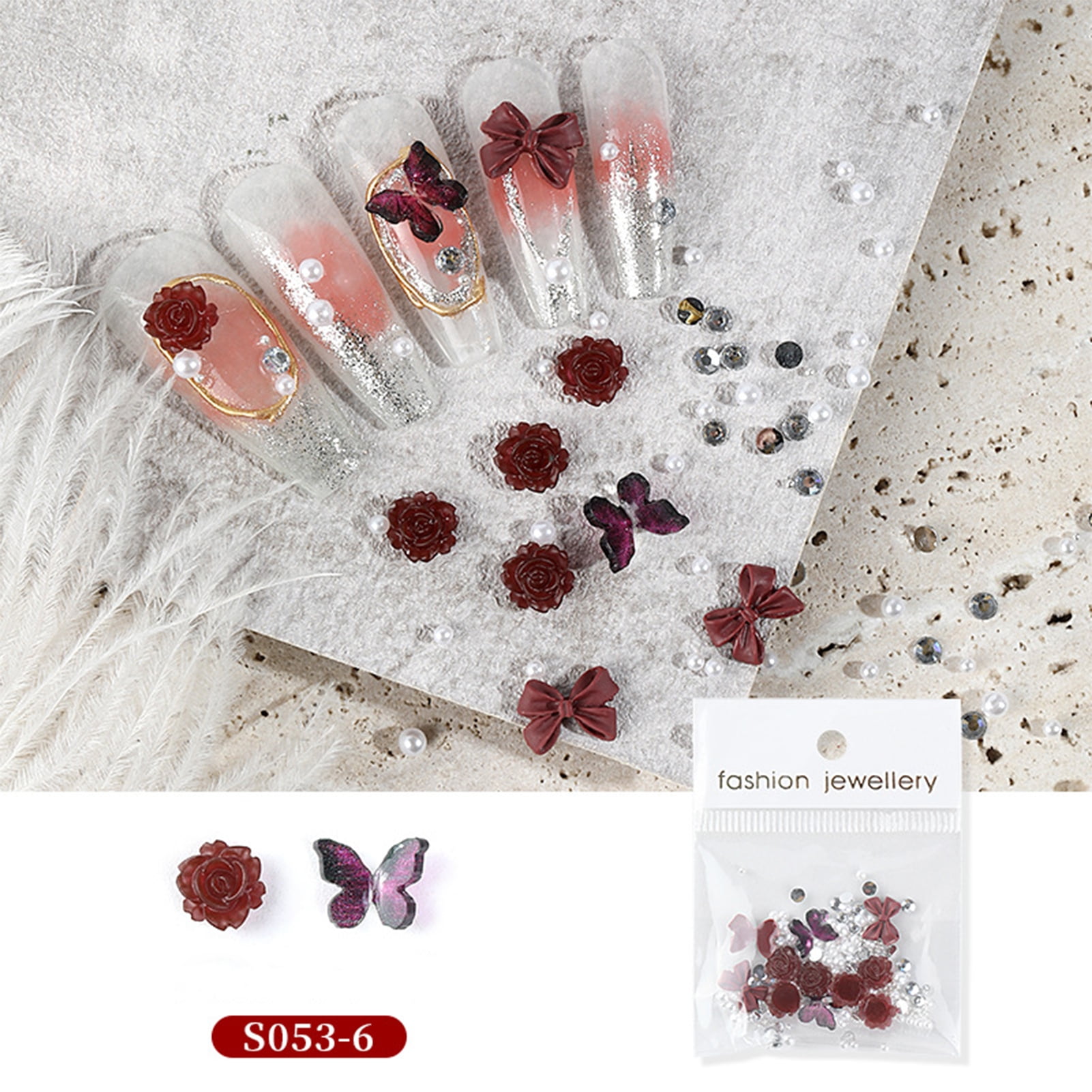 Coralbeau Nail Art Kit with Rhinestones for Nails - Nail Polish Gift Set for Teens - Nail Accessories: 4 Nail Polish Nail Decor Tools Nail