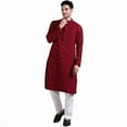 thumbnail image 1 of DWEEP SARA Ensemble Kurta Pyjama en Viscose à Paillettes Mehroon pour Hommes, Tenue Ethnique Festive, m, 1 of 4