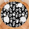 thumbnail image 2 of Ghost Boo Halloween Pattern Round Fitted Tablecloth with Elastic Edge,Dining Table Cover Waterproof,Outdoor Round Tablecloth for Camping,Dining,Indoor and Outdoor, 2 of 7