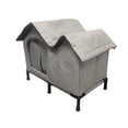 thumbnail image 3 of Casa para gatos al aire libre, elevada, aislada, impermeable, resistente al viento, refugio para gatos L, 3 of 9