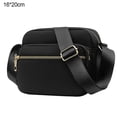thumbnail image 2 of Bolso bandolera de nailon para mujer, bolso de hombro informal para mujer, color negro, 2 of 5