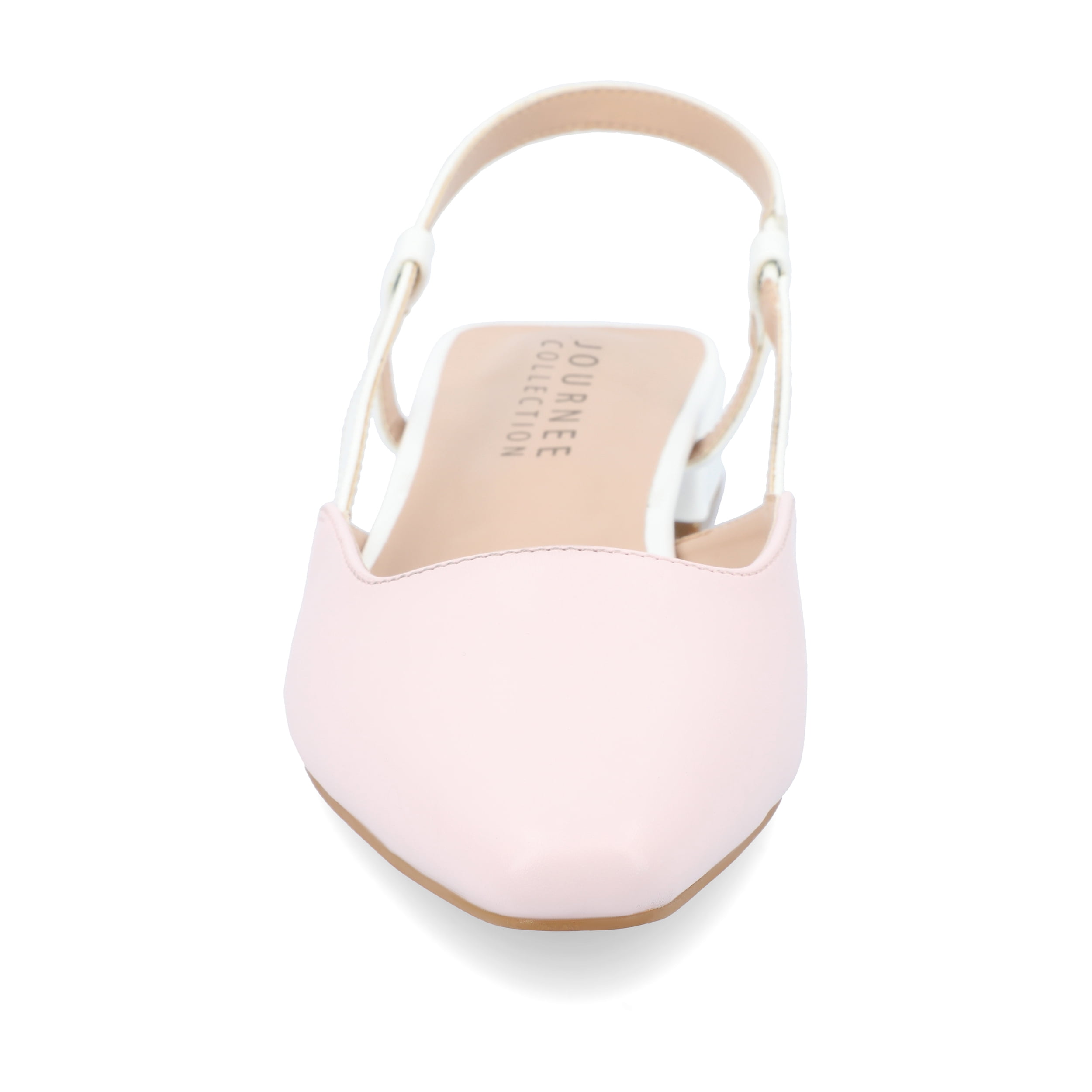 Journee Womens Paislee Sling Back Block Heel Square Toe Flats