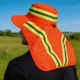 thumbnail image 6 of High Visibility Reflective Work Safety Sun Hat with Neck Flap, Wide Brim UV Protection Hat With Top Vents, Breathable Cooling Mesh for Summer Heat, 6 of 6