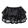 thumbnail image 2 of Women Steampunk Skirts Waisted Elastic Layered Short Skirt Black 7XL, 2 of 4