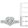 thumbnail image 2 of Everly Women's Aquamarine 10k White Gold Bridal Set, 2 of 8