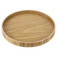 thumbnail image 1 of Unique Bargains 8' Round Wood Serving Tray Decorative Platter Home Kitchen Candle, 1 of 6