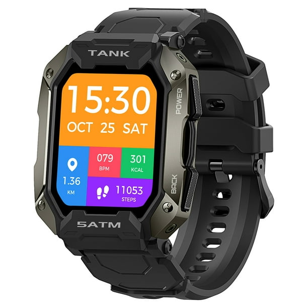 2024 KOSPET TANK M1 Military Smart Watch Men Smartwatch For Women Electronic Fitness Watches 5ATM IP69K Waterproof Bluetooth Walmart