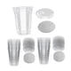 thumbnail image 3 of 50 vasos desechables de plástico con tapa plana para fiestas. 400 ml, 3 of 9