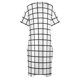 thumbnail image 4 of Vestido de verano holgado con bolsillos para mujer traje con estampado de ventana blanco y negro, 4 of 6