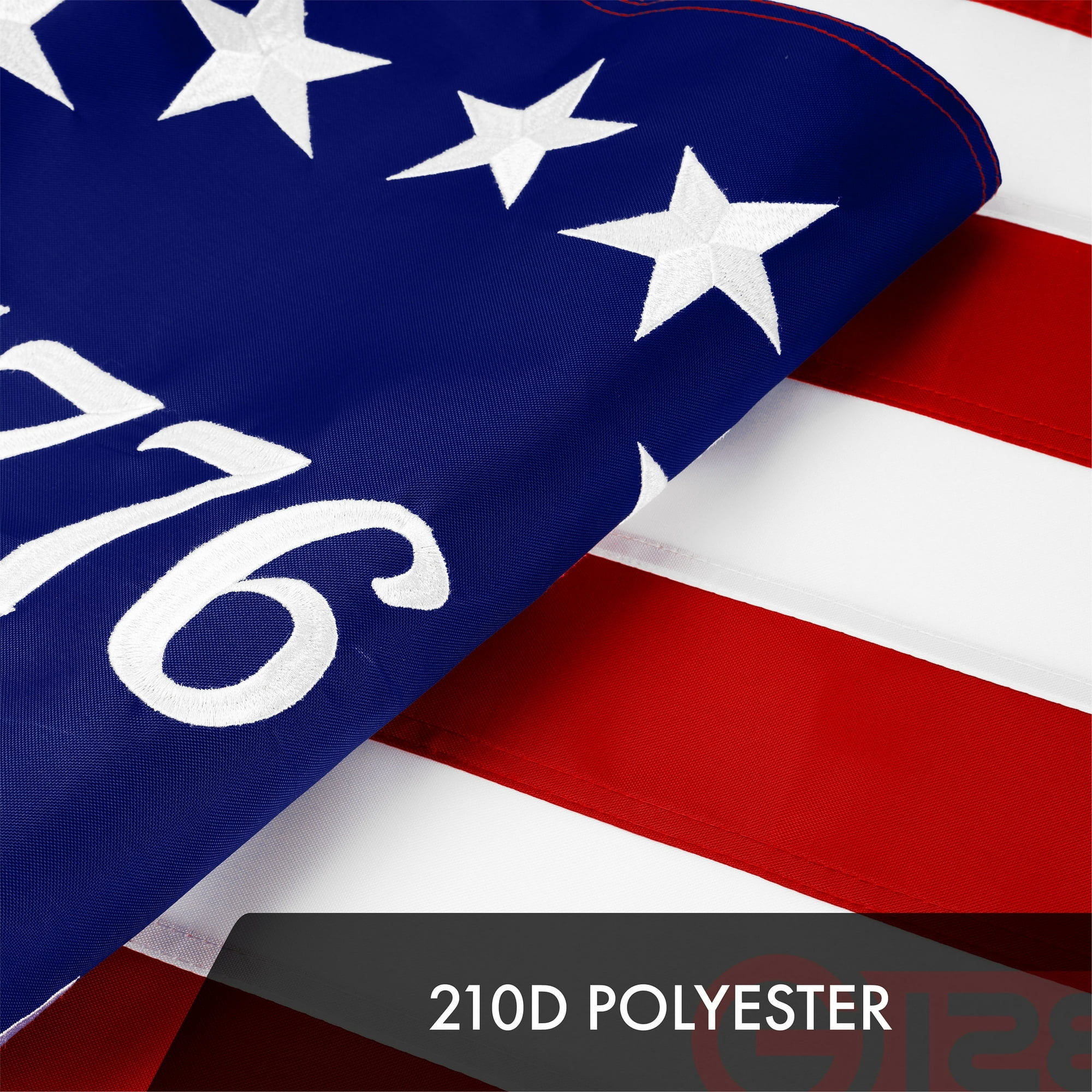 G128 Betsy Ross 1776 Flag | 3x5 Ft | ToughWeave Series Embroidered 300D Polyester | Historical Flag, Embroidered Design, Indoor/Outdoor, Brass Grommets
