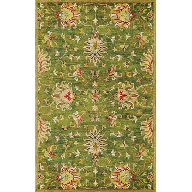 HomeRoots 350609 9 ft. x 13 ft. Wool Emerald Green Area Rug Walmart